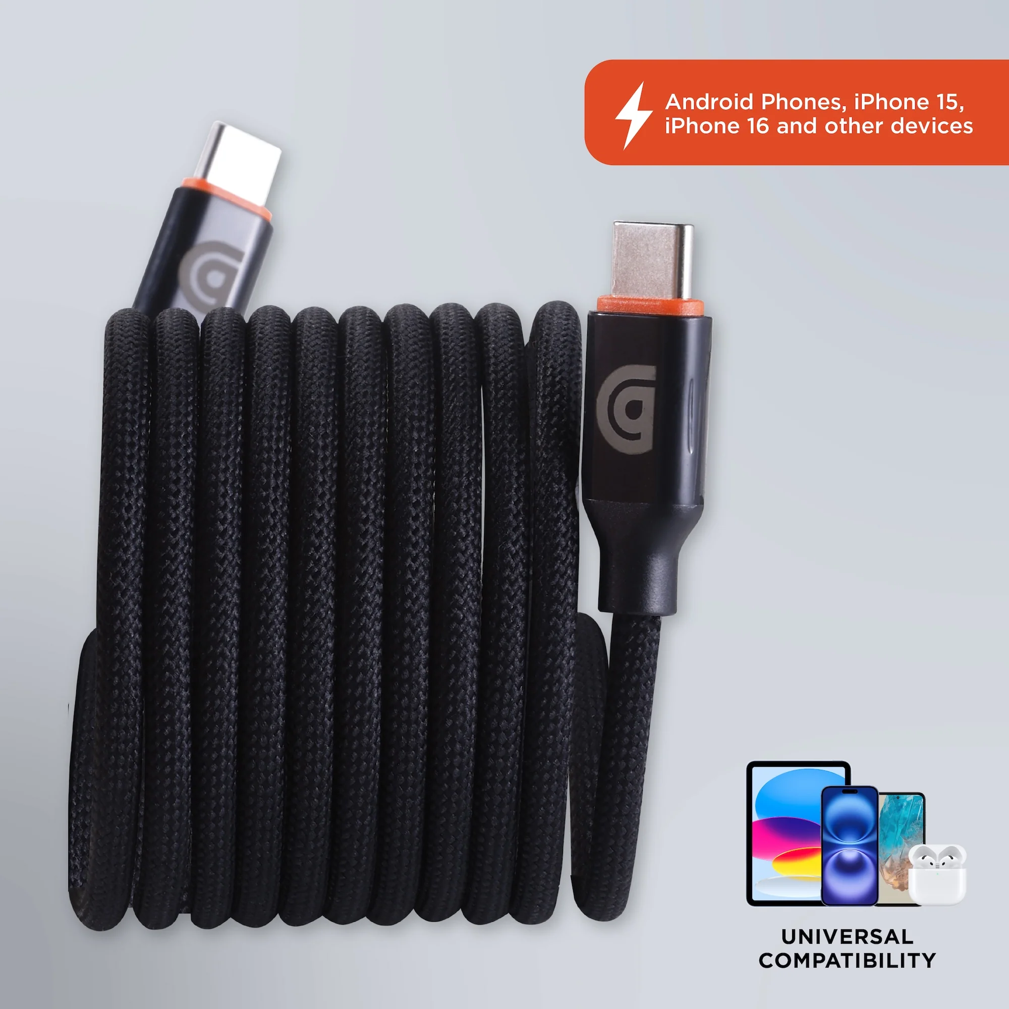 Griffin 6' 240W High-Powered USB-C to USB-C Charge/Sync Cable - Image 3