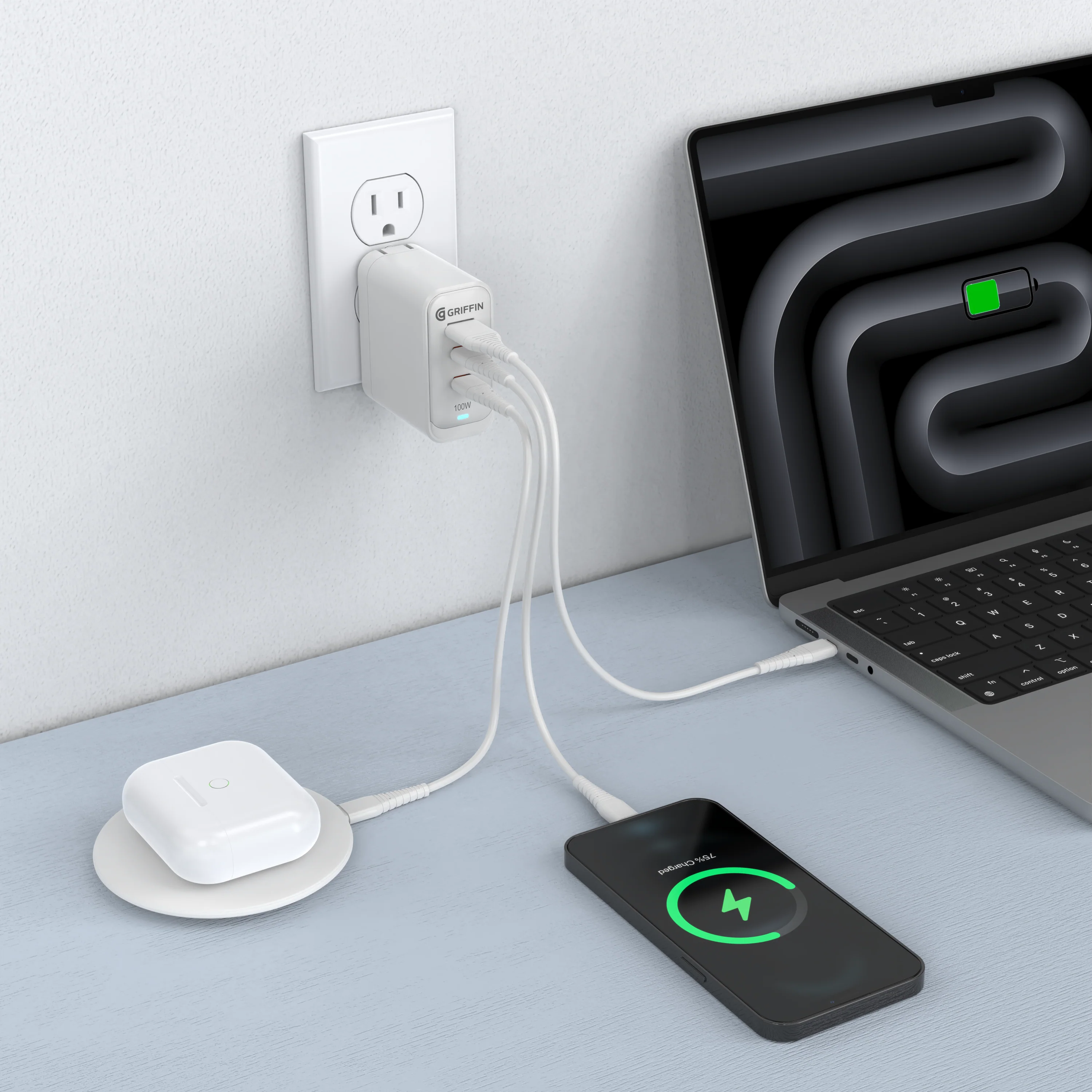 Griffin PowerBlock 100W Multiport Wall Charger - Image 4